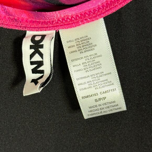 Dkny Women's Tie-Back Halter-Style One-Piece Swimsuit - Pink Multi Small $80 - Picture 10 of 11
